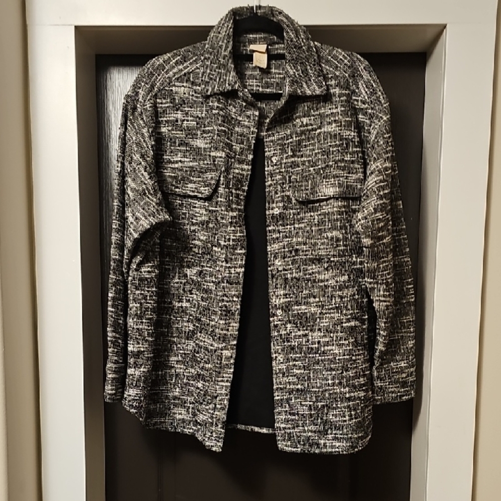 H&M Monochrome Tweed Shacket